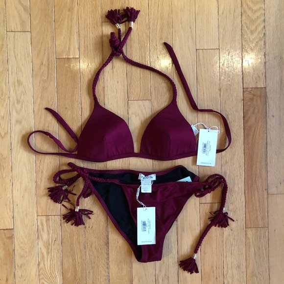 HOST PICK: Brand New Paolita YOKO PADDED TRIANGLE BIKINI IN BORDEAUX - Picture 2 of 11